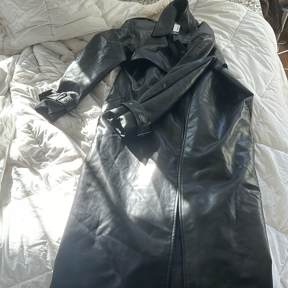 Leather trench